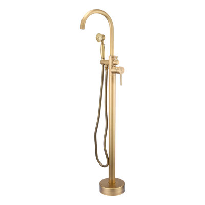 Robinet de baignoire autoportant en laiton antique