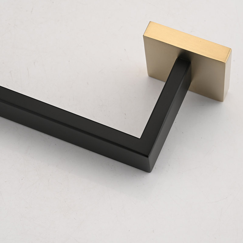 8 -Piece Stainless Steel Bathroom Hardware Set With Mounting Hardware, Gold/Matte Black