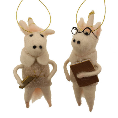 14cm Glass Animals Hanging Figurine Ornament