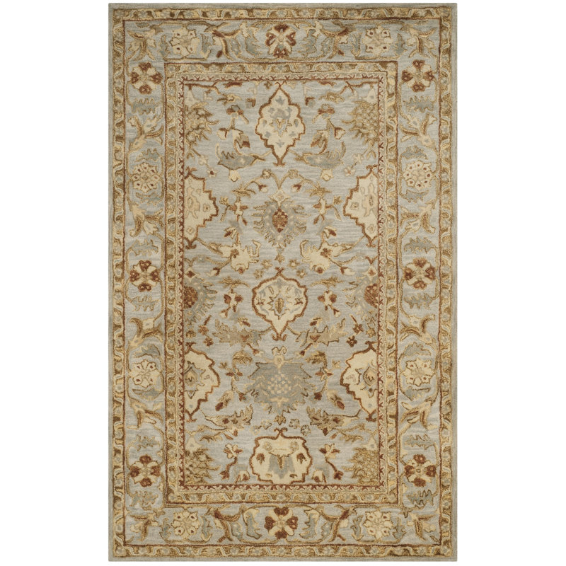 Sarasota Hand Tufted Wool Oriental Rug, Rectangle 5' x 8'