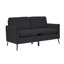 Fauteuil d'appoint en cuir noir avec patte de chat, canapé simple rembourré luxueux rétro de couleur nordique, causeuse décontractée pour le balcon du salon et la chambre à coucher-2113822062