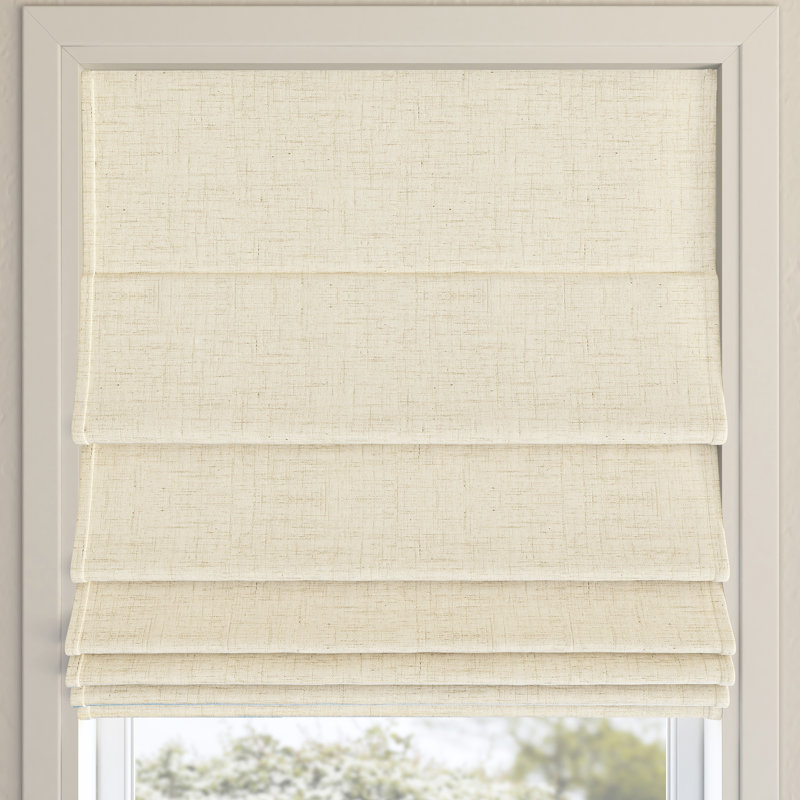  Everton Thermal 100% Blackout Cordless Roman Shade, 31"W x 64"L, Linen