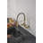 Brushed Gold 8 Inch Center Wall Mount Kitchen Faucet with  Transitional Bridge Kitchen Faucet with Pull-Down Sprayhead-121293566