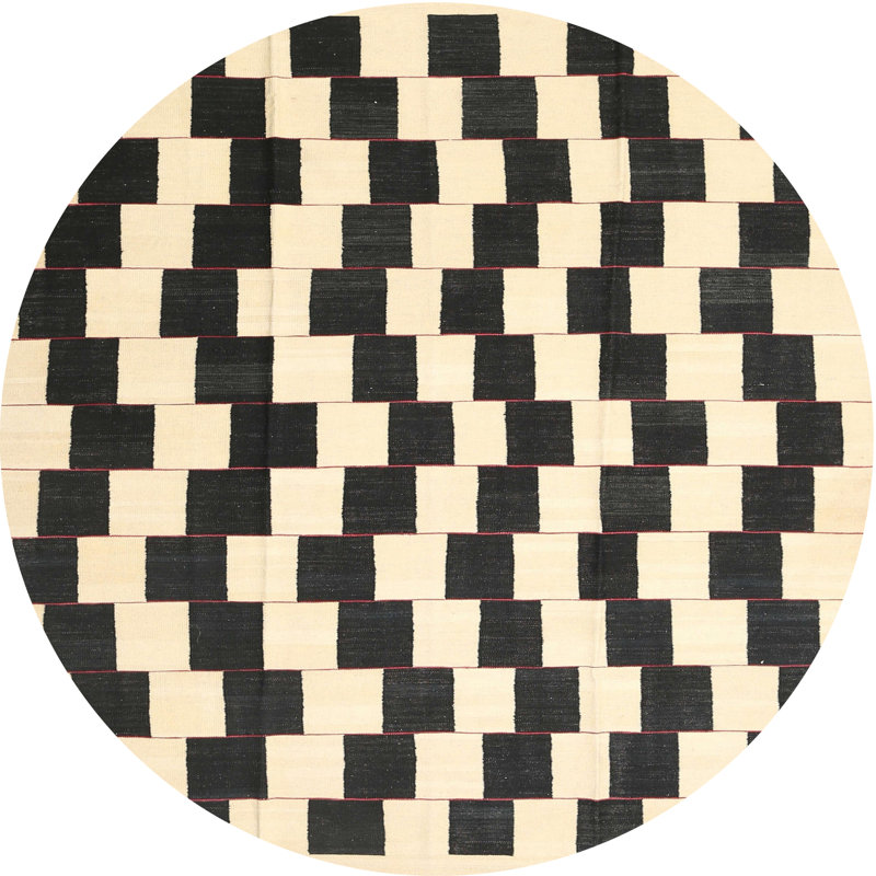 Geometric Indoor Rug, Round 5'