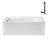 Streamline 60 in. x 32 in. Acrylic Left-Hand Drain Alcove Bathtub in Glossy White With External Drain-108366727