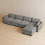 Canapé 4 places imperméable en chenille avec pouf amovible-1845472892