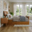 Lit plateforme double en bois massif avec pied de lit assorti et lit double Lplesy par Harriet Bee-360140113