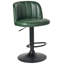 Swivel Upholstered Adjustable Height Counter Stool with Metal Frame-316747818