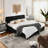 King Size Storage Upholstered Hydraulic Platform Bed with Integrated Headboard, Chenille Fabric, Black-1746608969