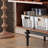 French retro design solid wood TV cabinet