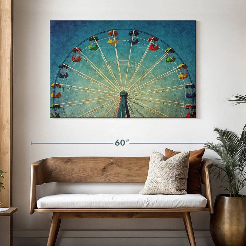 Grande roue de style rétro Kerner, H 32 po x l 48 po