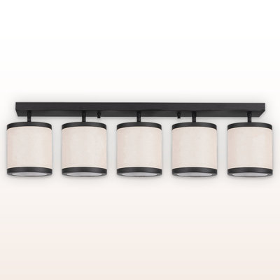 Plafonnier semi-encastré 5 lumières