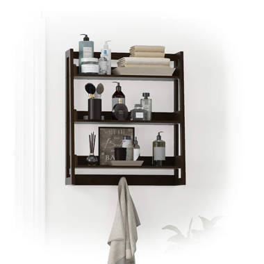 Lisveth Metal Adhesive Bathroom Shelves Rebrilliant Finish: Brushed Silver