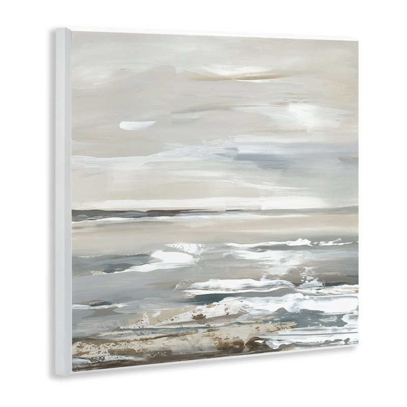  White Waves Impression Wall Plaque Art by Lera