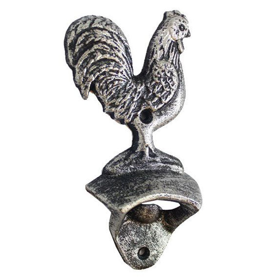 Ouvre-bouteille en fonte Huyett, Argent rustique