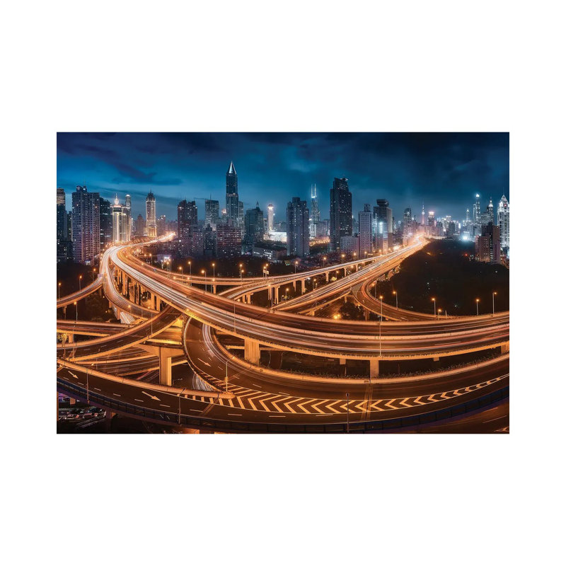 Xing Shanghai By Night by Marc Huybrighs - Wrapped Canvas Print