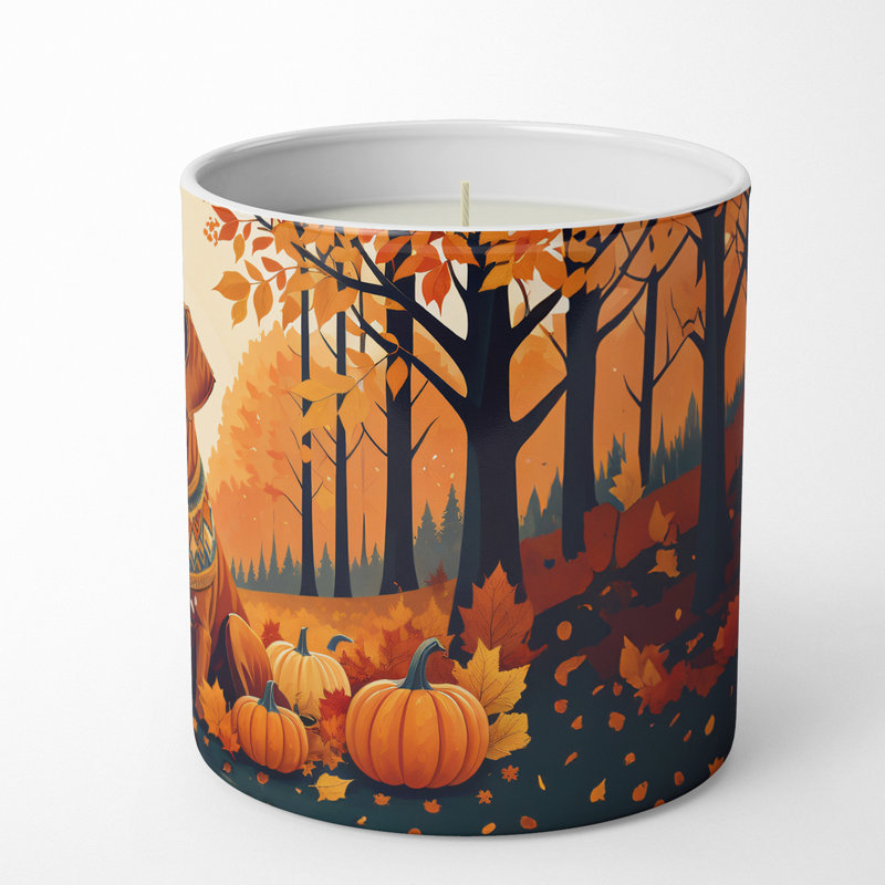 Bougie parfumée Pumpkin Spice avec support en céramique