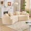 Yellow Curved Compressed Sofa, Creative Nordic-Style Design For Living Room, Comfortable, Soft And Suitable For Multiple Scenarios-204515537