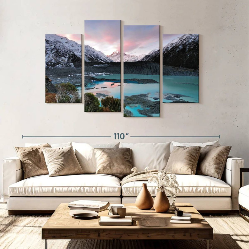 Alvord Mueller Glacier Sunset Scene, 54" H x 84" W