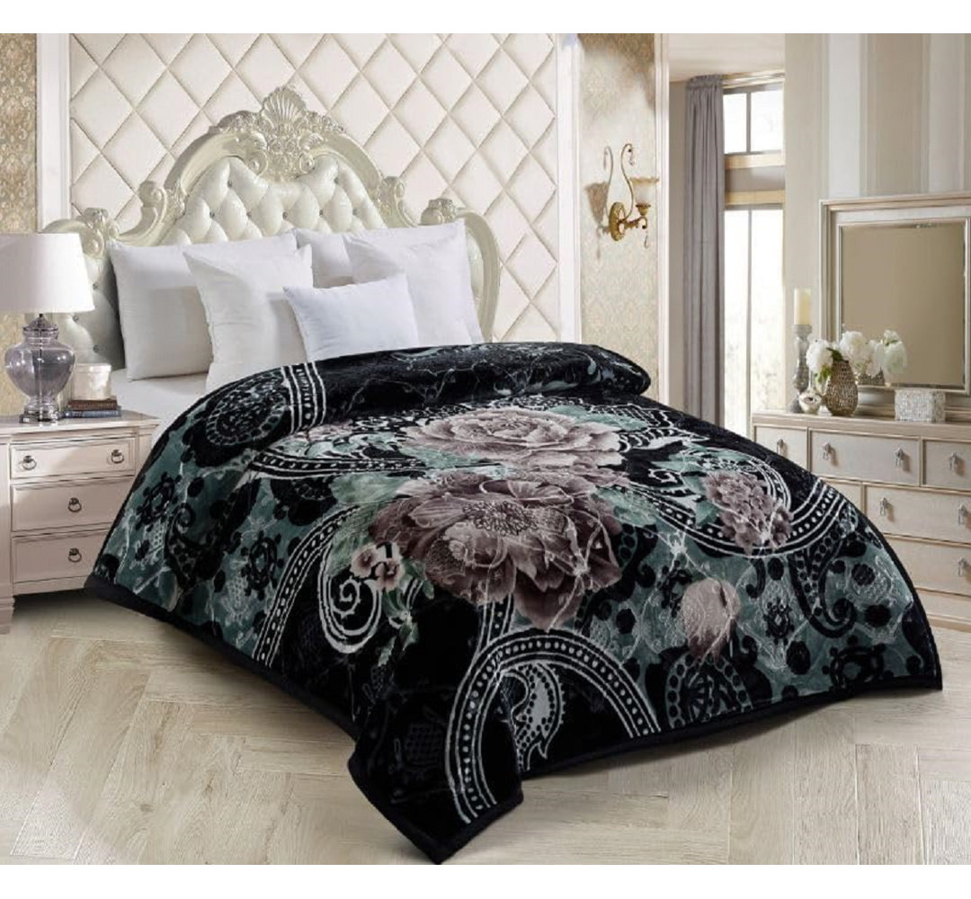 7.5 kg Blanket Heavyweight Ultra-Soft Floral Printed Warm Winter 200 x 240 cm Luxury Cozy All-Season Comfort for Cold Weather