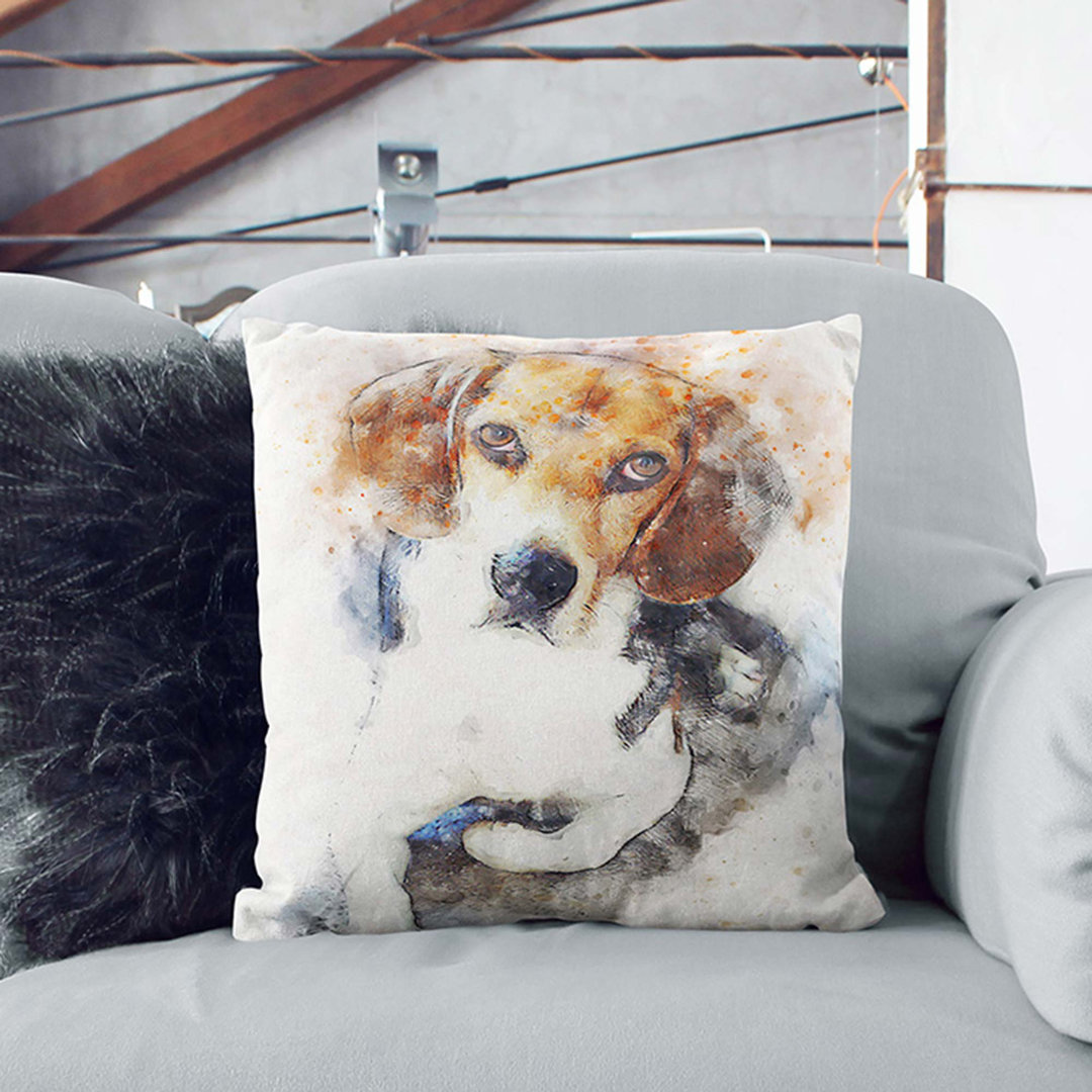 Beagle Dog Cushion with Filling
