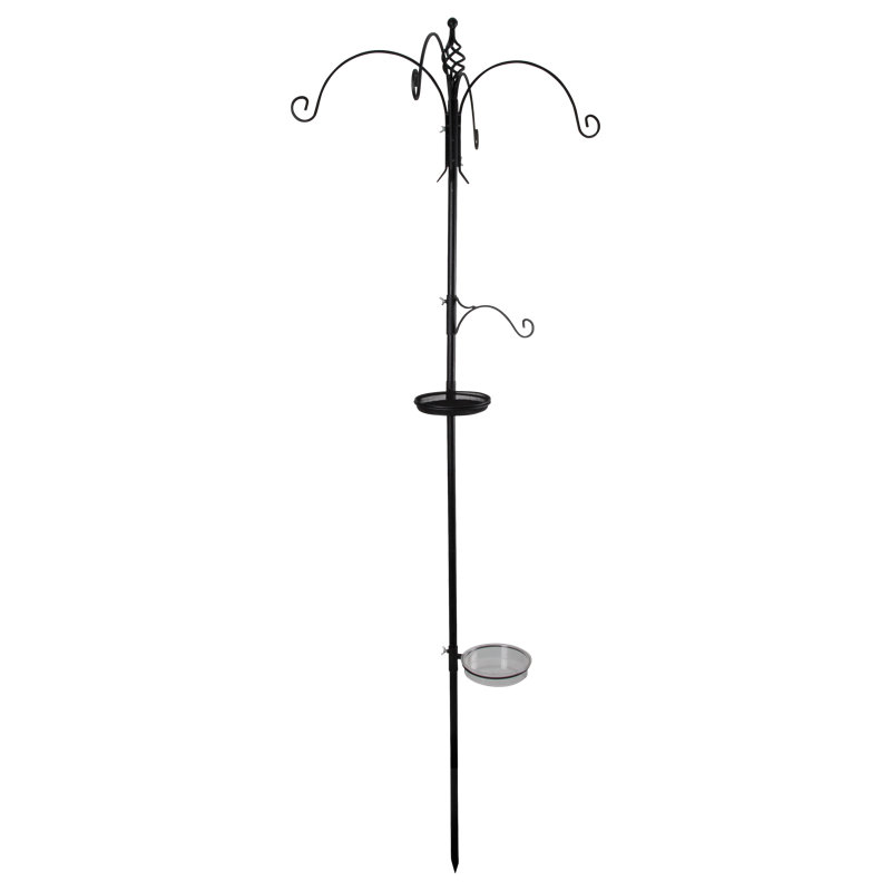 Metal Pole Tray Bird Feeder