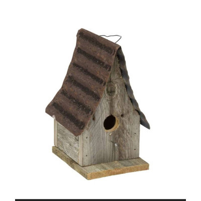 Cabane à oiseaux en bois brun rustique
