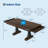 71 Inch Rectangular Dining Table with 2 Drawers, Large Wooden Kitchen Table for 6-8 People, Sturdy Double Pedestal Base, Brown-319964882