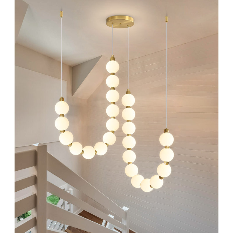Luminaire 24 lumières à DEL 24 lumières, Doré