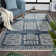 Rectangle Abstract Power Loom Polypropylene Area Rug in Blue