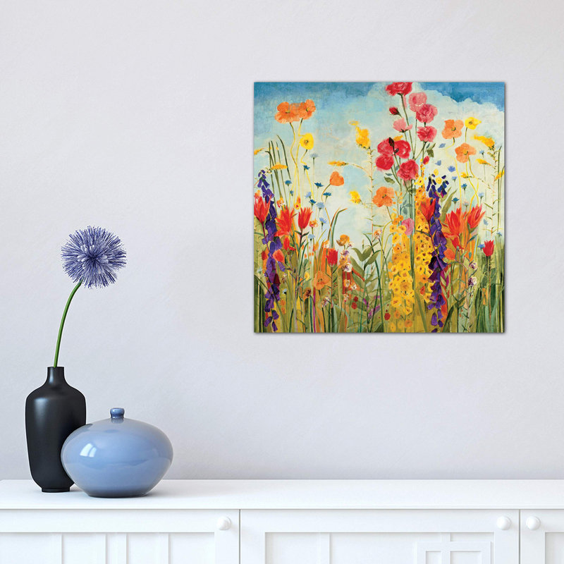 Laughter by Jill Martin - Painting on Canvas, 30.48 cm H x 30.48 cm W
