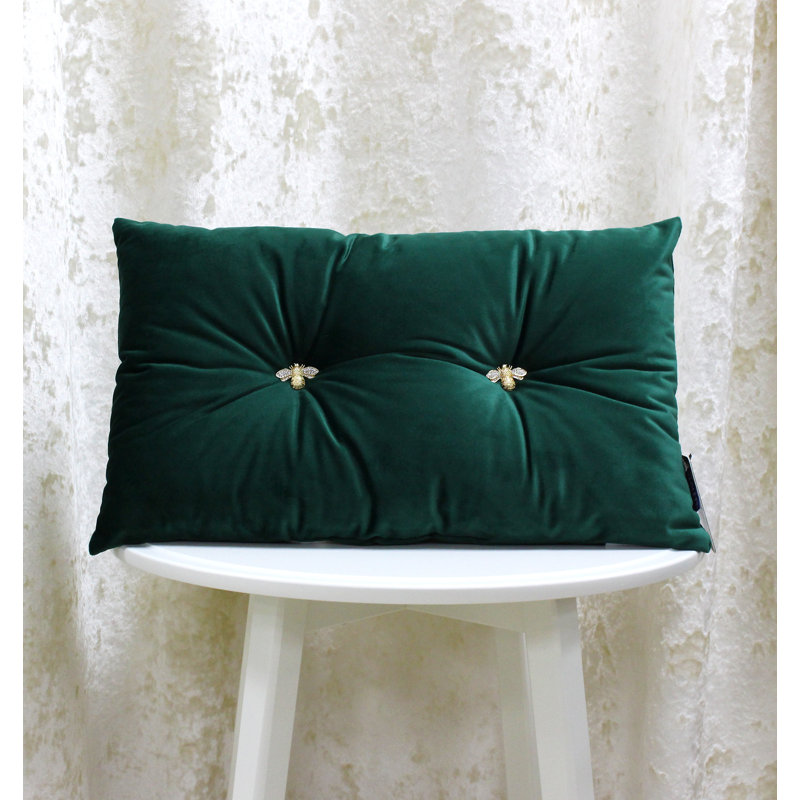 Rectangular Cushion, Emerald Green