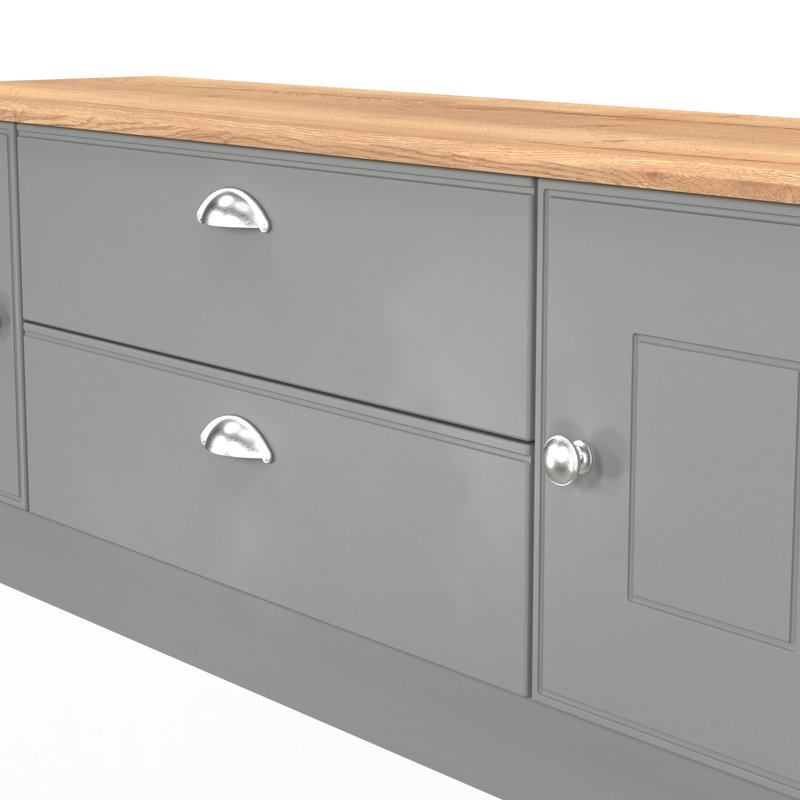 Abbagayle Unfinished TV Stand for TVs up to 65", Grey