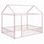 Structure de lit en métal avec clôture-591055762-591055763