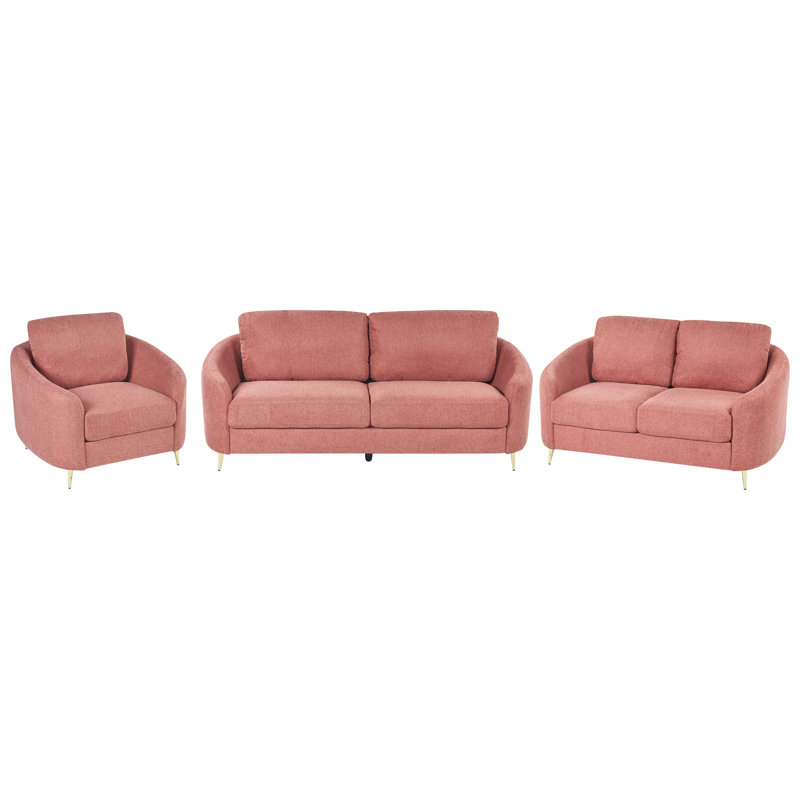 Hooversville 3 - Piece Living Room Set, Pink