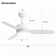 Savicky 47" 3-Blades Classic Ceiling Fan with LED Lights Kit and Remote Control