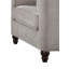 Chaise Cyndi en velours brun clair avec coussin