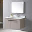 Dessus de meuble-lavabo de 37 po en pierre frittée, avec lavabo rectangulaire en céramique et trou pour robinet - 37 po
