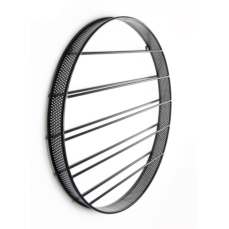 Cyprian Wall Mounted Wine Bottle Rack in Black