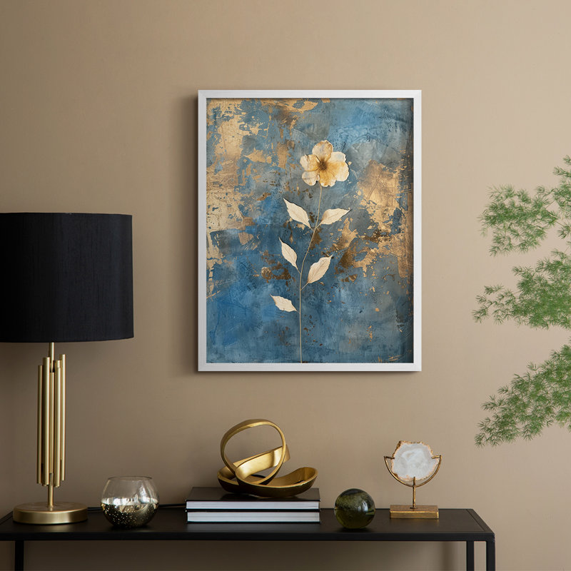 FLORAL Series XL III - reproduction encadrée de qualité supérieure - prête à être accrochée - aucun clou requis