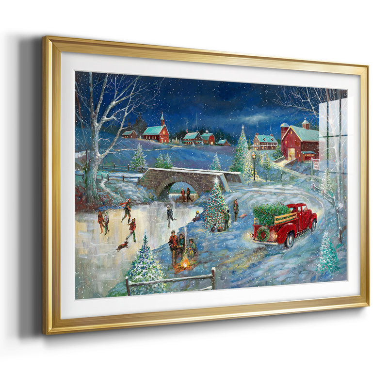 Souvenirs chaleureux des Fêtes, Or, H 19 po x l 27 po x P 1,5 po