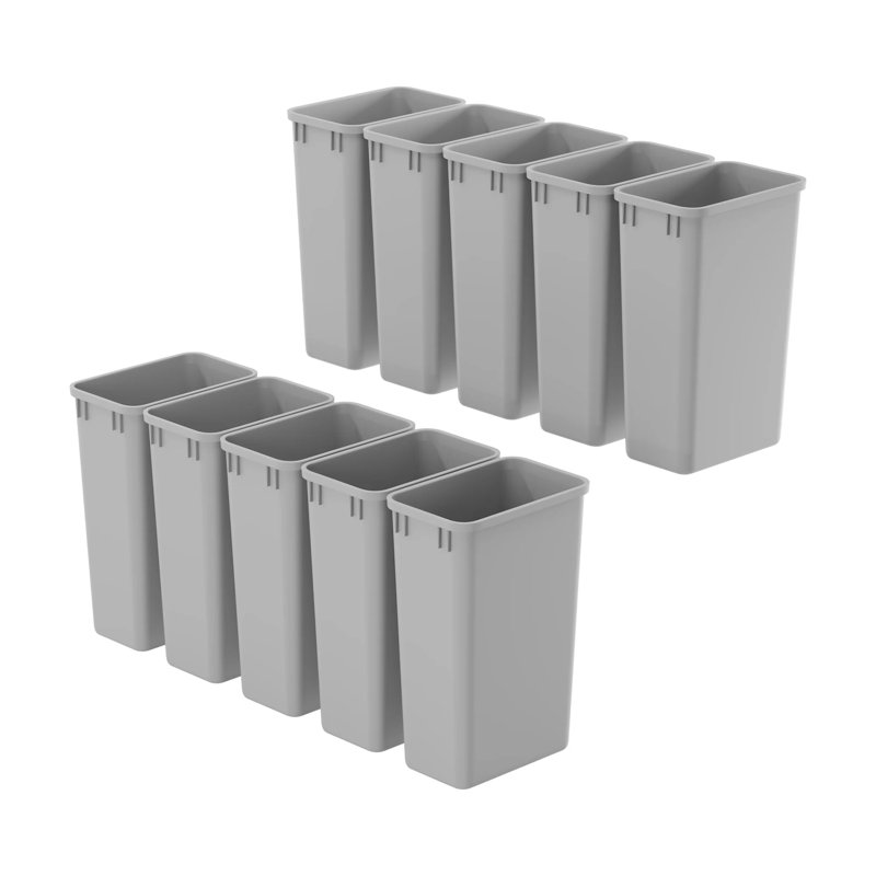 Dowell Plastic Trash Can, 12.5