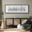 «Minimal Botanical Minimalist Pine Tree Silhouette», reproduction encadrée sur toile-98042150-111665148