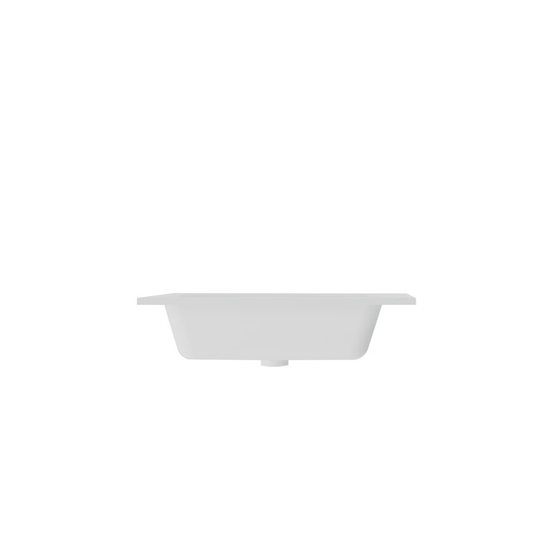 Lavabo pour salle de bain blanc à surface solide, 24, 30 et 36 pouces, non poreux et résistant aux taches, 24 pouces