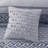 7 Piece Jacquard Comforter Set Navy Queen-127671472