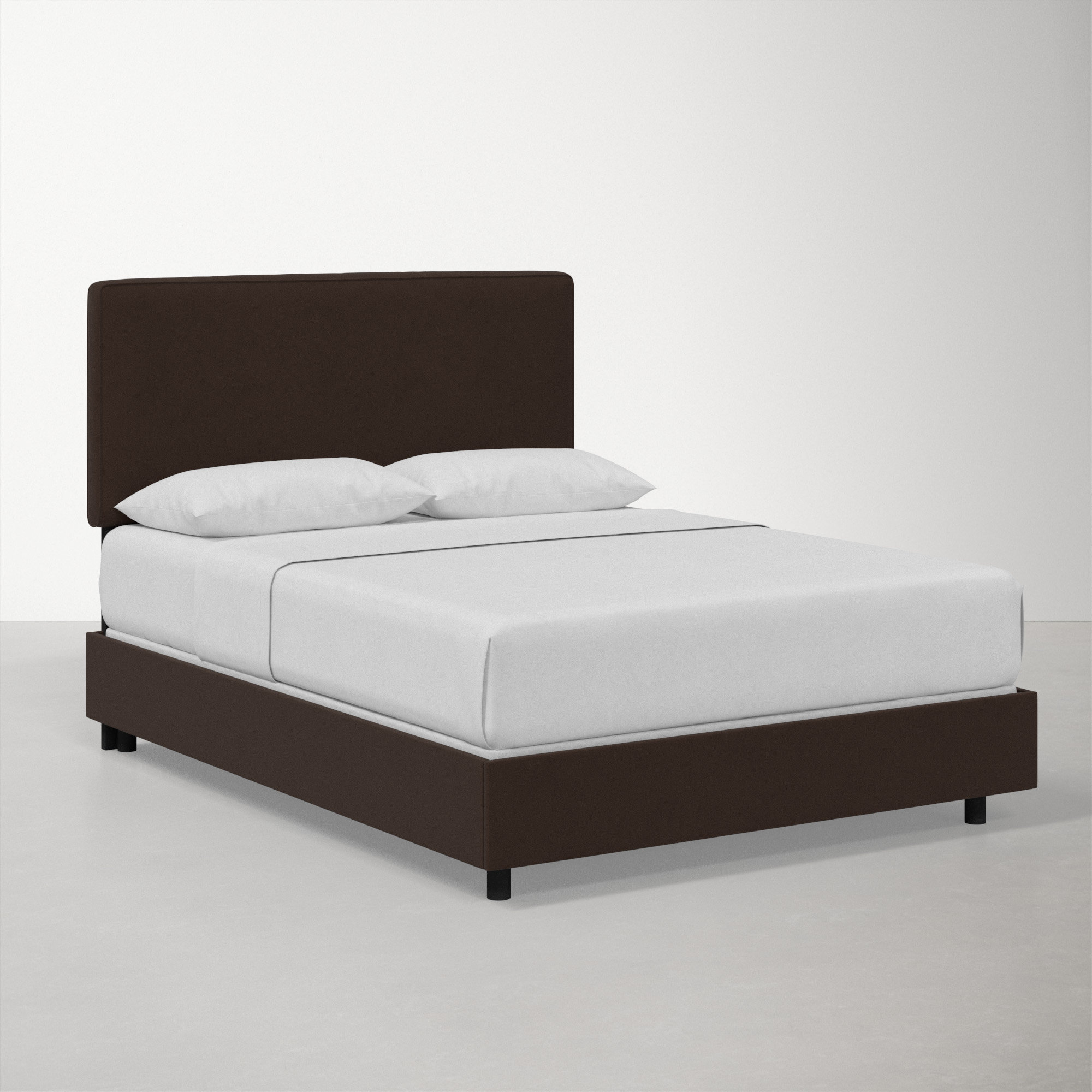 Marquise Upholstered Bed, Classic Chocolate Velvet, Twin
