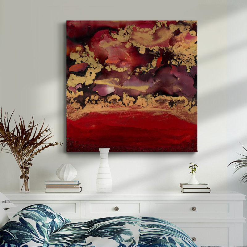 Redscape - Toile tendue avec châssis de qualité supérieure - prête à être accrochée