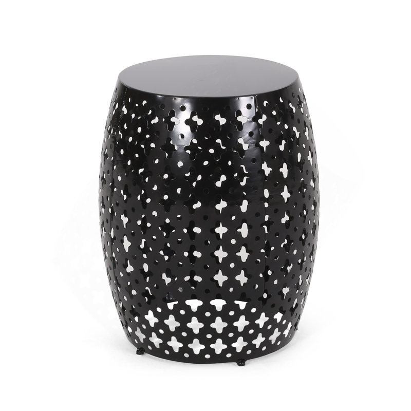 Metal End Table -Large, Black