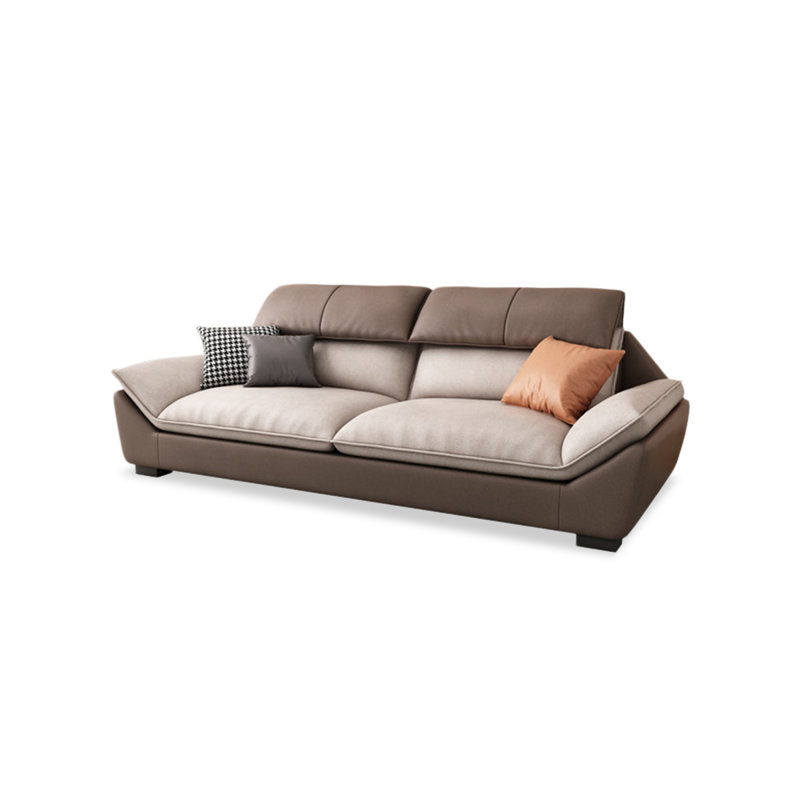 Causeuse-coussin standard en polyester kaki, H 35,43 po x l 74,8 po x P 37,4 po