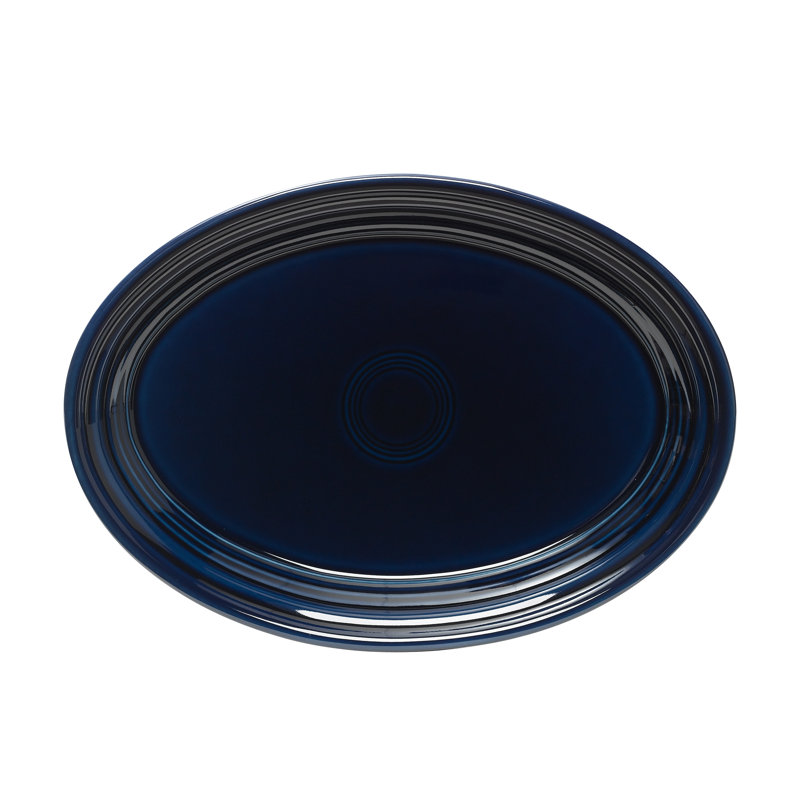 Fiesta Serveware Oval Serving Platter, 1.25" H x 6.75" W x 9.63" L, Sky